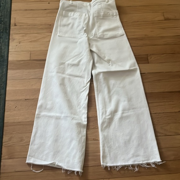 Zara white denim mariner wide leg jeans size 4 - Picture 2 of 4